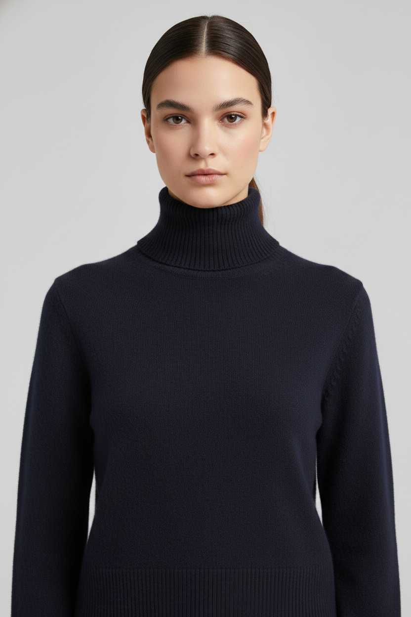 p2Cashmere-Blend Turtleneck Sweater