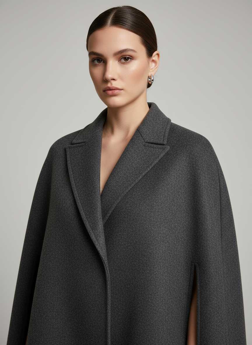 p1 Statement Wool Cape Coat
