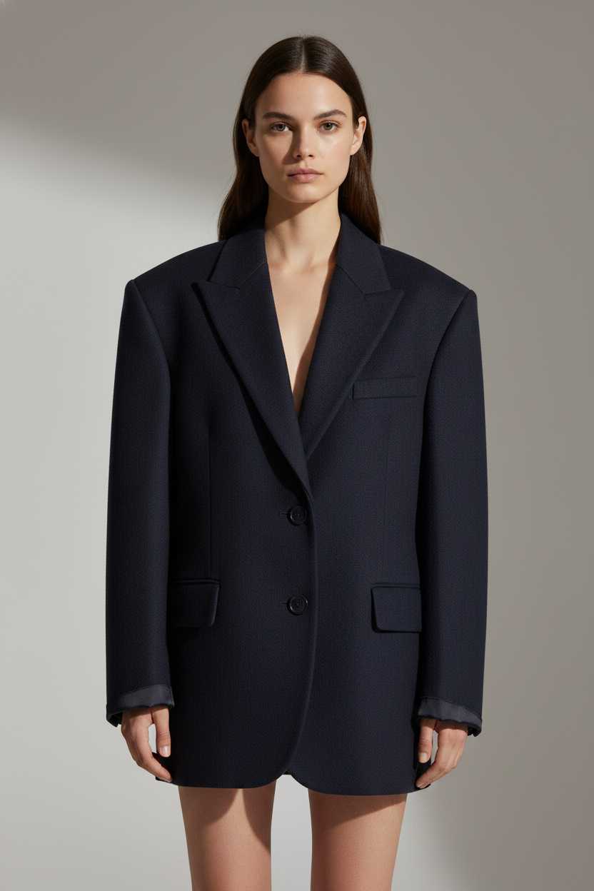p2Oversized Single-Breasted Blazer